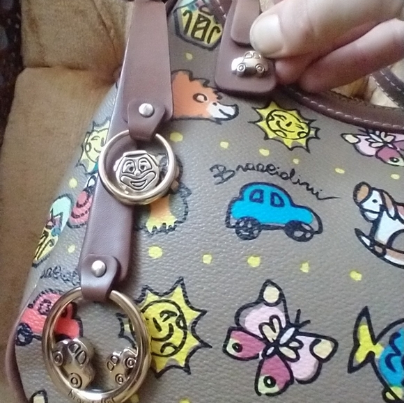 Braccialini leather purse with cartoon designs - Picture 3 of 8